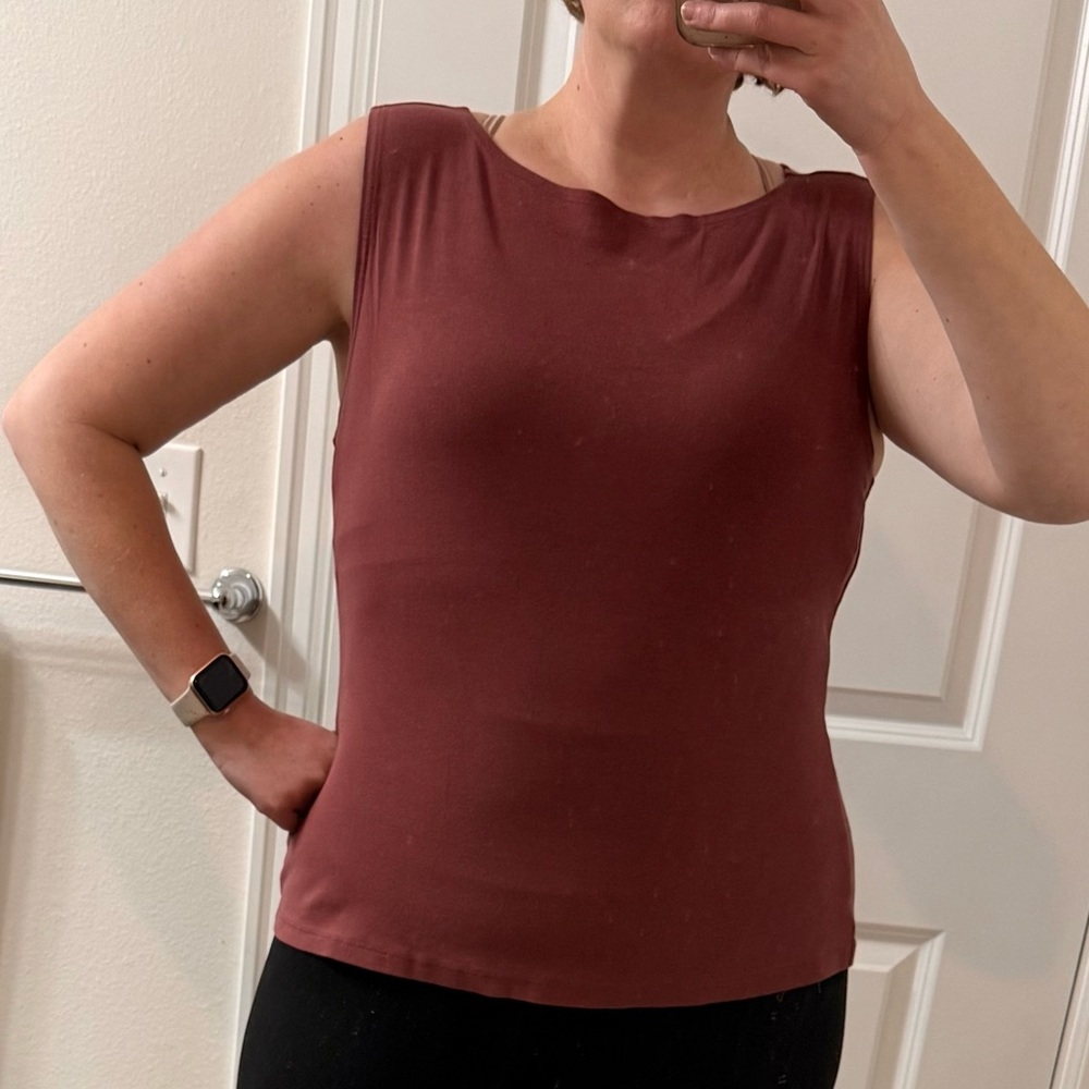 Universal Thread Burgundy Boat-Neck Top